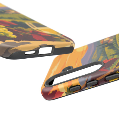 Wine & Grapes — Golden Vintage Samsung Galaxy Tough Case | wine grapes