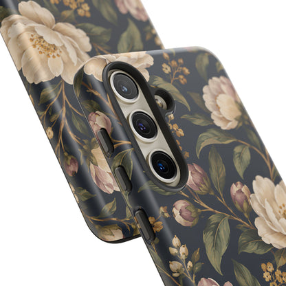 Dark Floral Samsung Galaxy Tough Case | Midnight Camellia