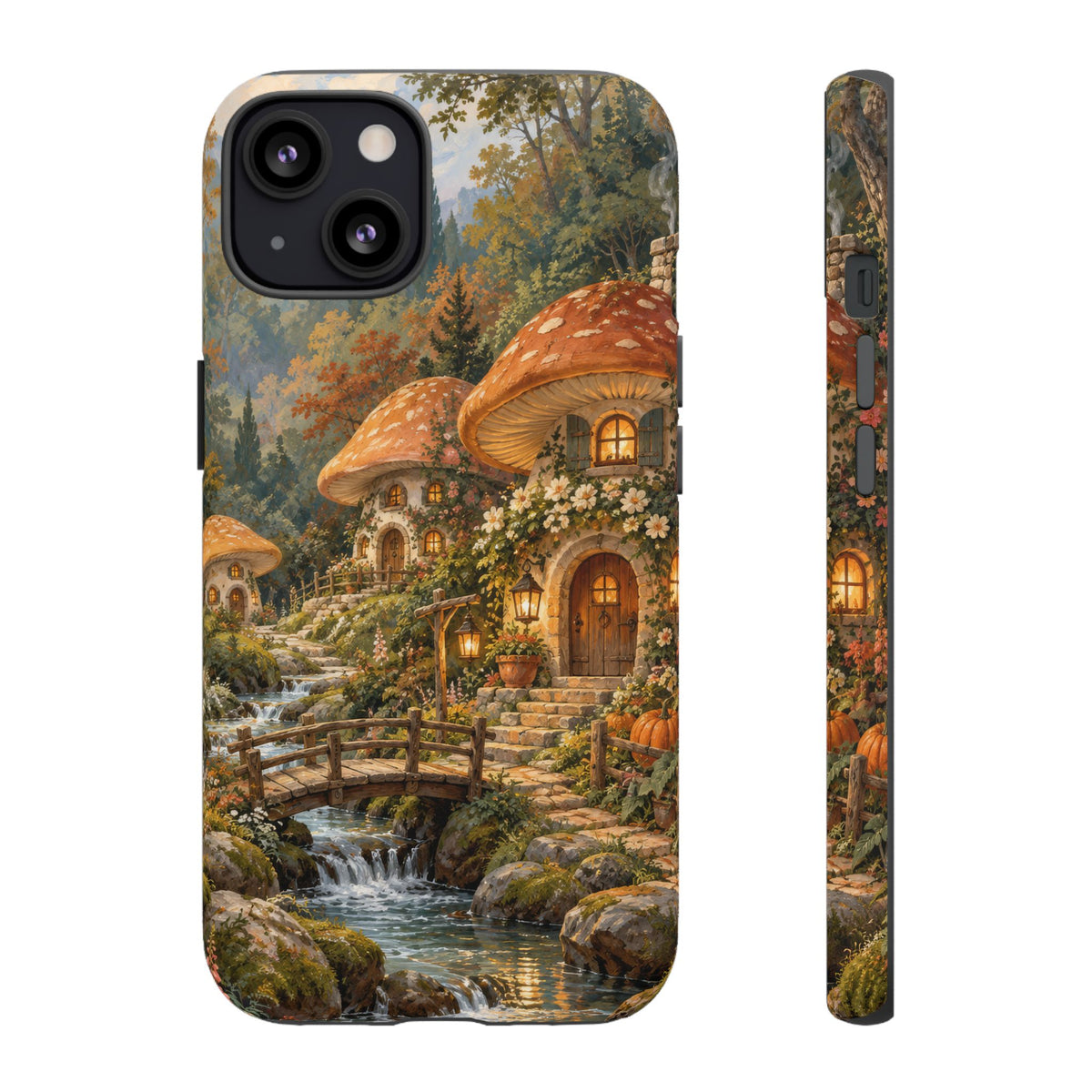 Honeycap Village iPhone Tough Case | Mushroom Village