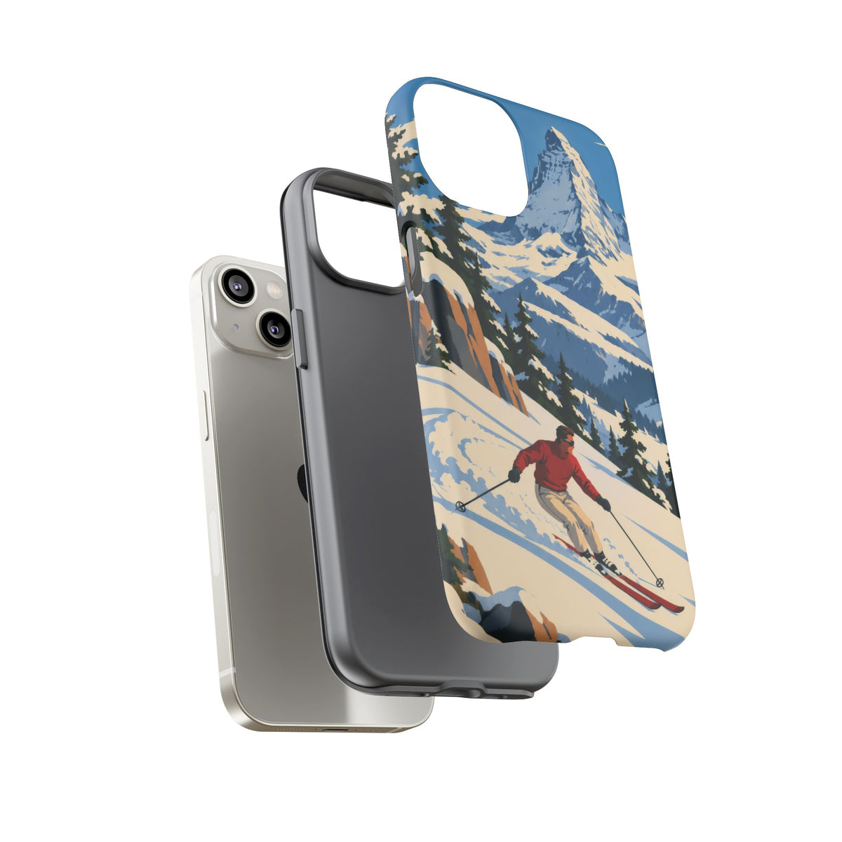 Swiss Skiing — Downhill Arc iPhone Tough Case