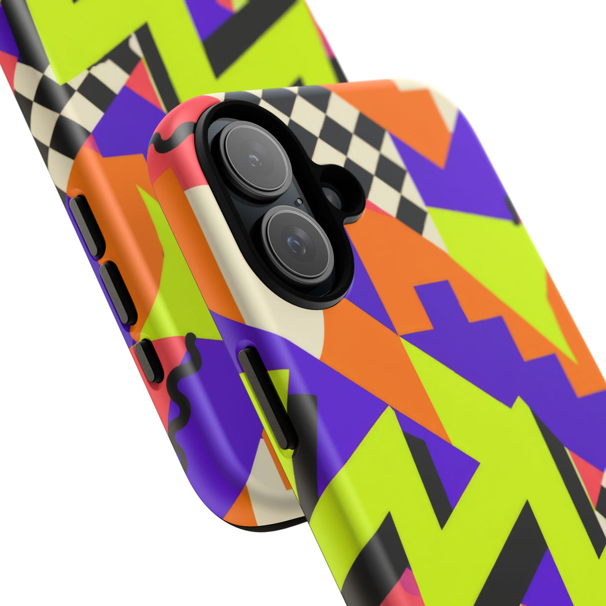 Acid Arcade iPhone Tough Case | Bright Retro Geometry