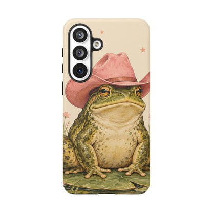 Cowboy Frog Samsung Galaxy Tough Case | Pink Hat Bullfrog