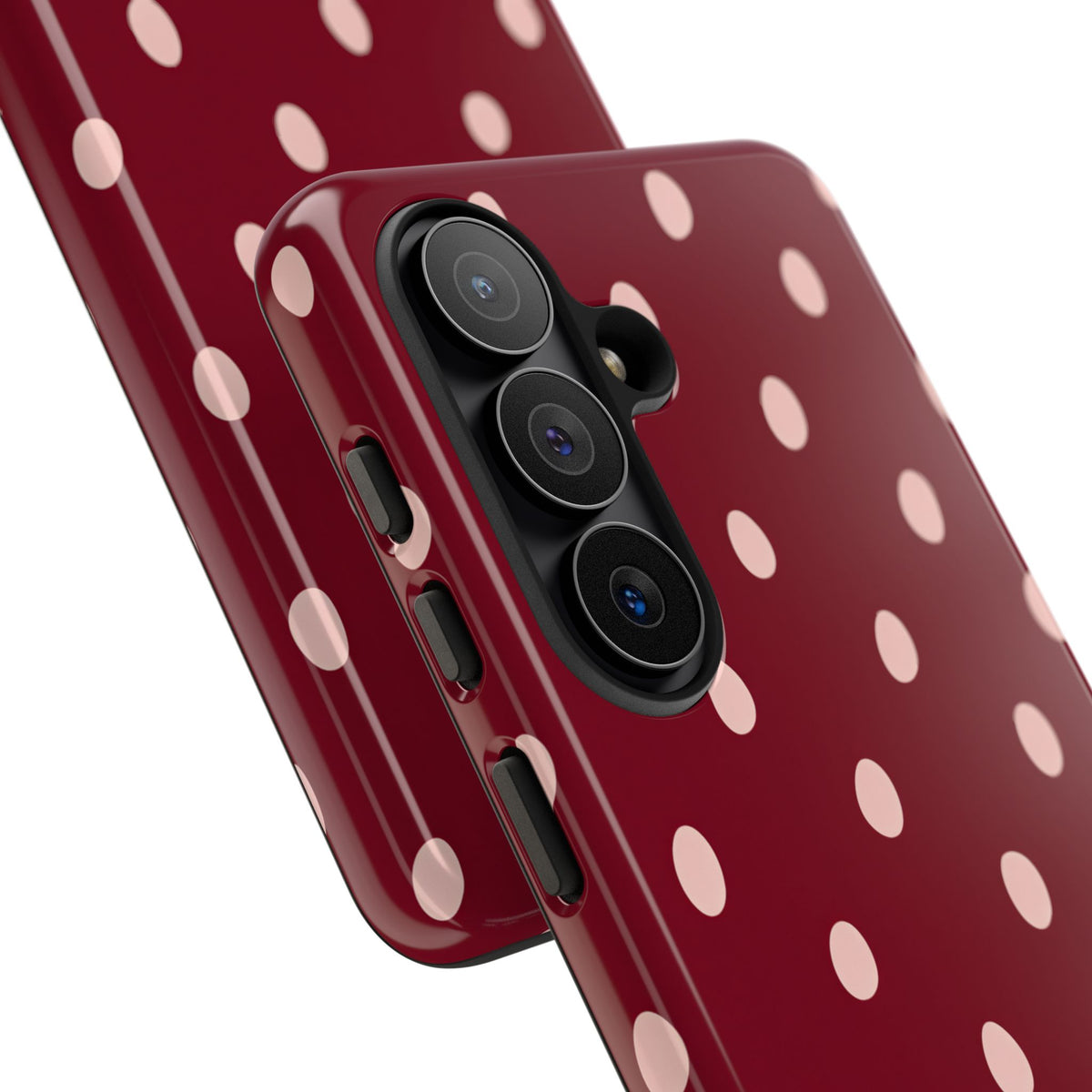 Burgundy Polka Dot Samsung Galaxy Tough Case | Mulberry Confetti