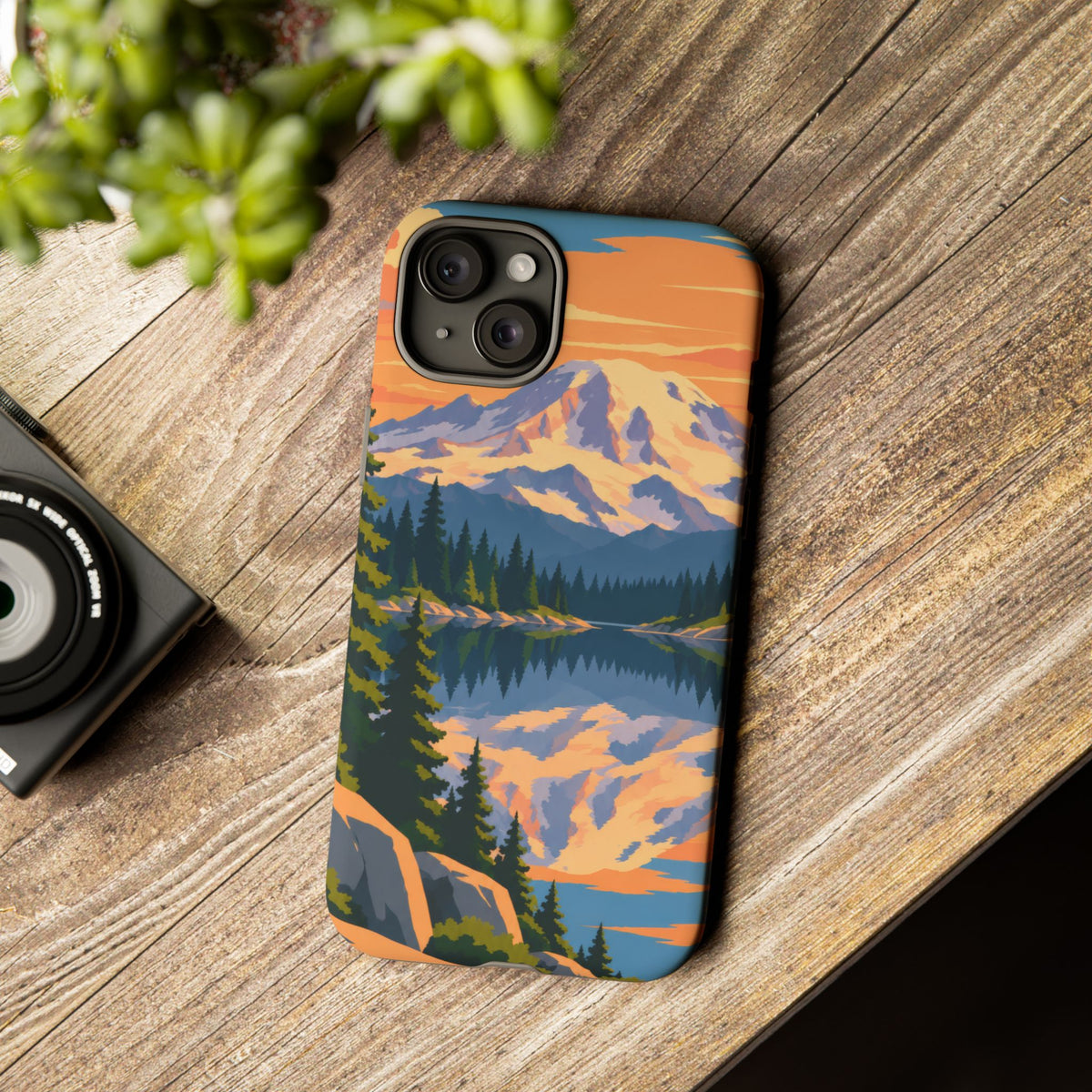 Mount Rainier — Mirror Dawn iPhone Tough Case