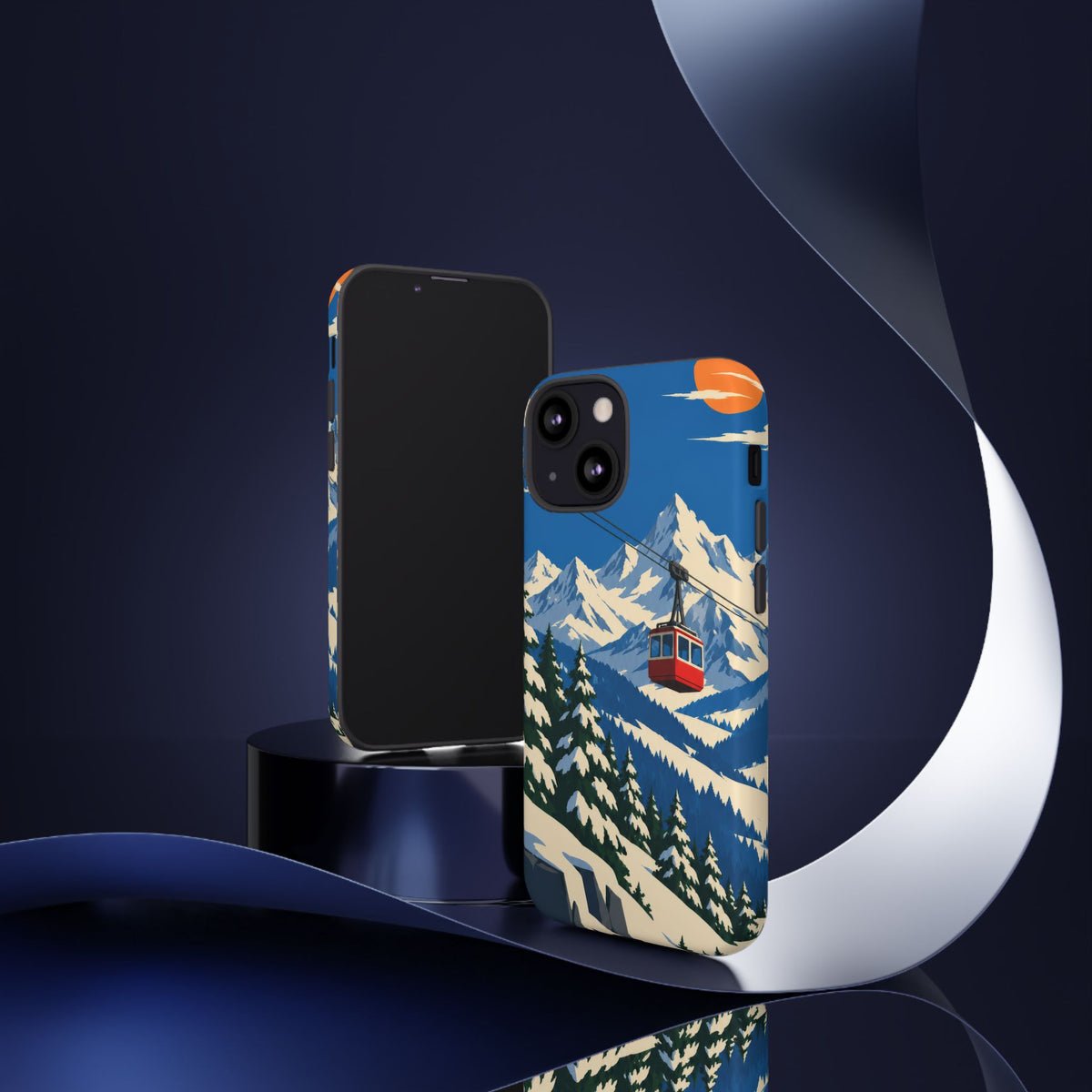Swiss Skiing — Lift to the Sky iPhone Tough Case