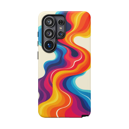 Chromatic Current Samsung Galaxy Tough Case | retro waves