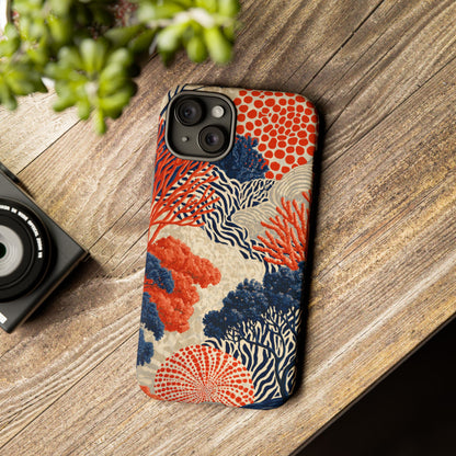 Coral Current iPhone Tough Phone Case