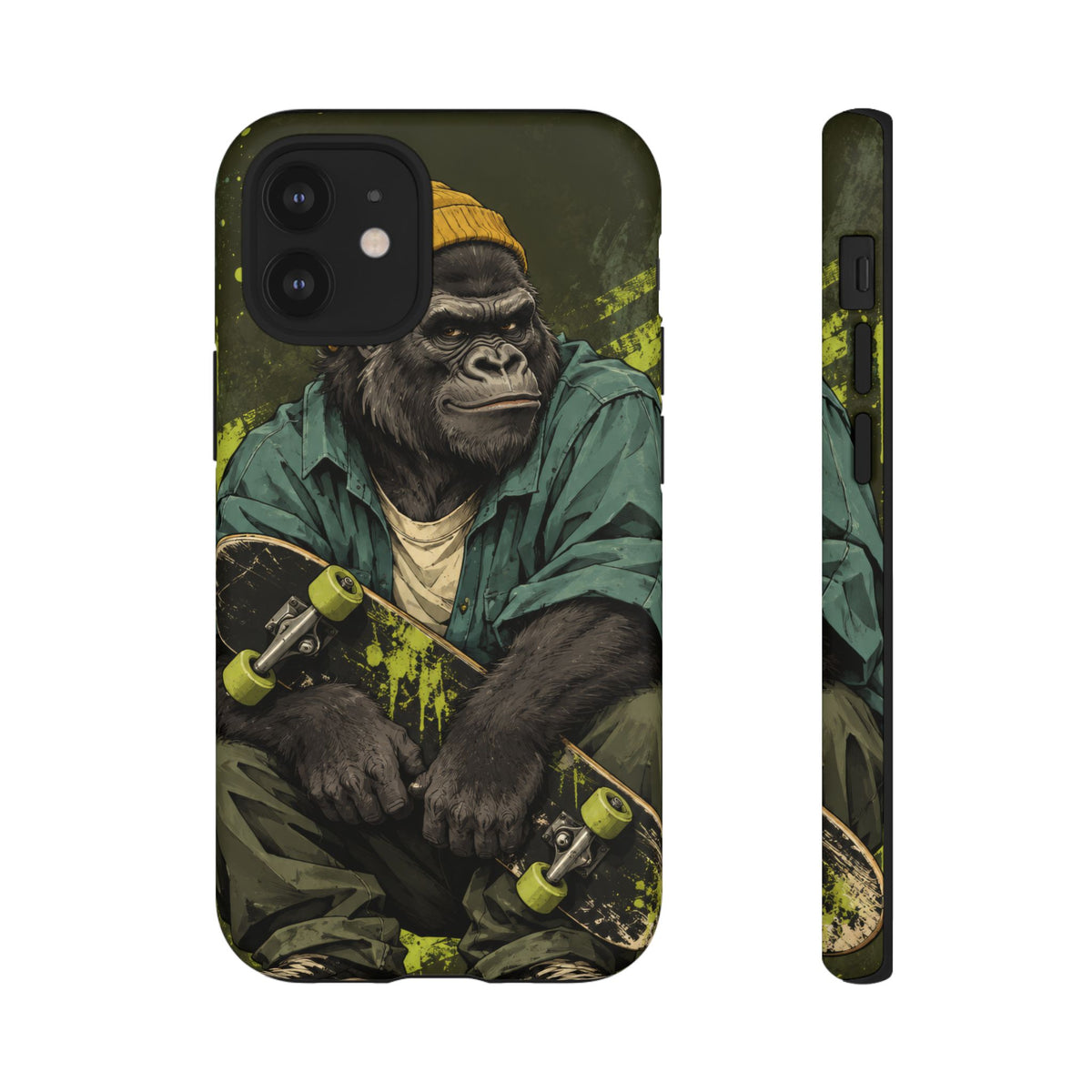 Concrete Jungle iPhone Tough Case | Skater Gorilla Illustration