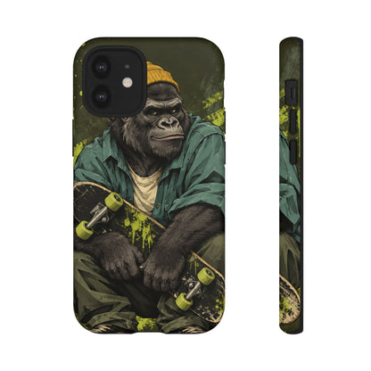 Concrete Jungle iPhone Tough Case | Skater Gorilla Illustration