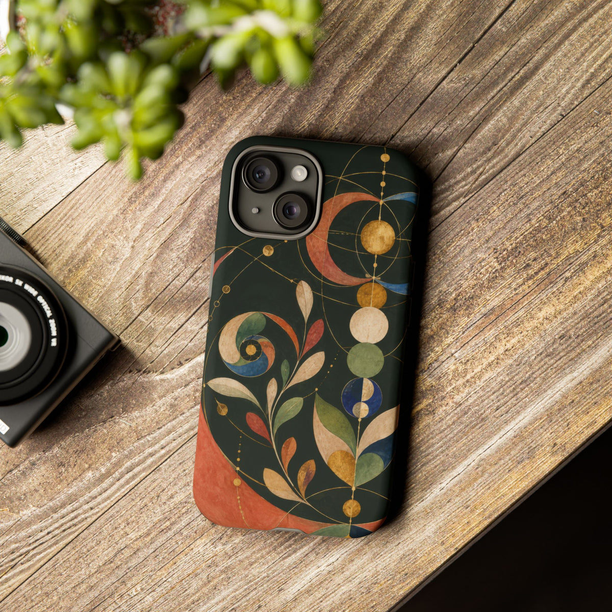 Orbital Garden iPhone Tough Case | Celestial Botanical Geometry