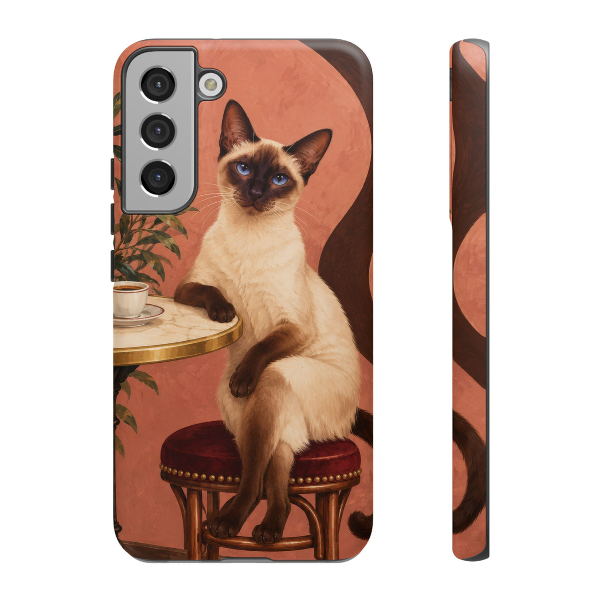 Espresso Cat Club Samsung Galaxy Tough Case | siamese cat