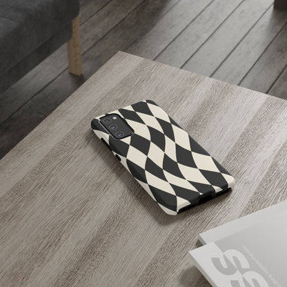 Harlequin Sway Samsung Galaxy Tough Case | Black & White Harlequin