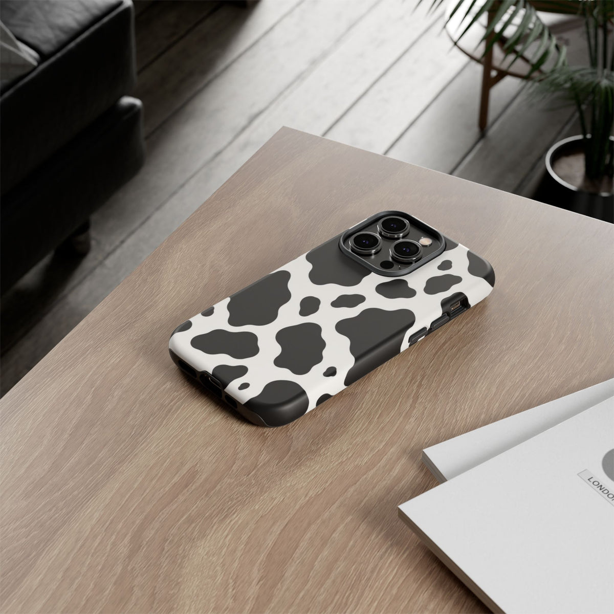Classic Holstein iPhone Tough Case | Black & White Cow Print