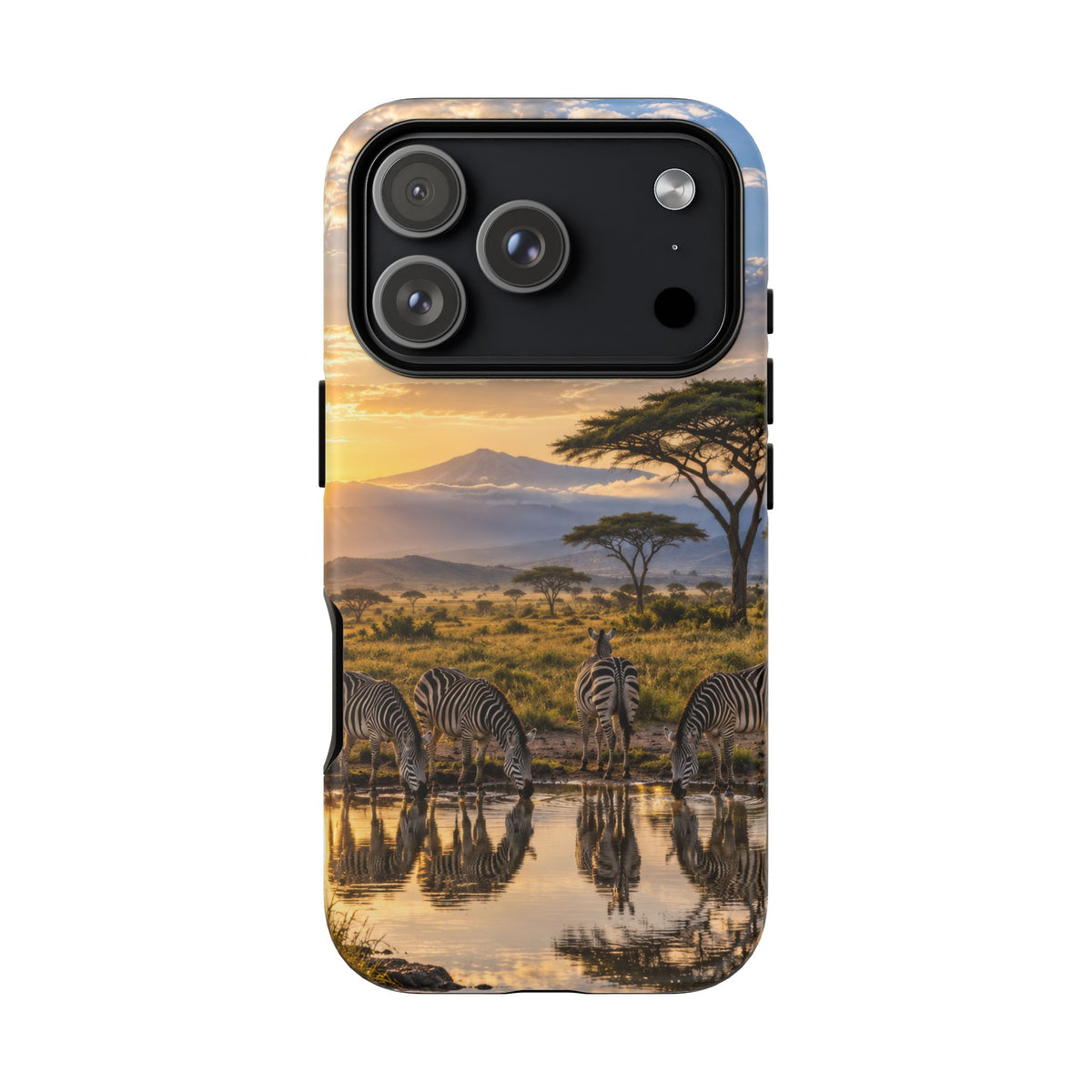 Zebra Water Mirror iPhone Tough Case | zebra safari