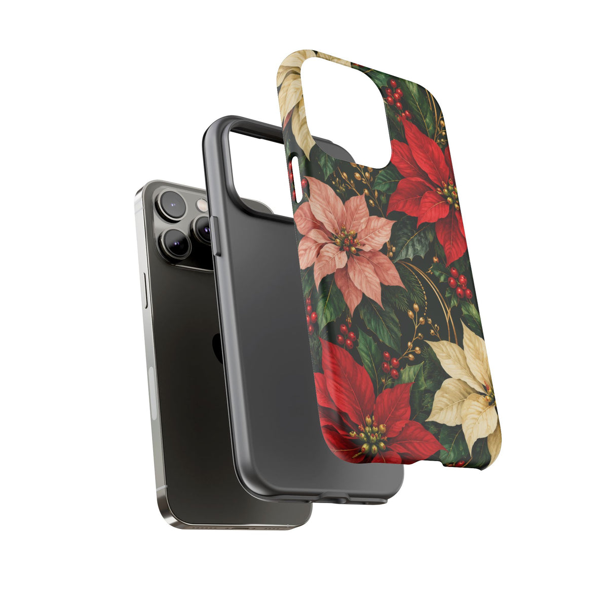 Noel in Bloom iPhone Tough Case | poinsettia