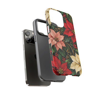 Noel in Bloom iPhone Tough Case | poinsettia
