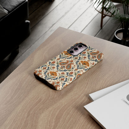 Terracotta Arabesque Samsung Galaxy Tough Case | Terracotta Floral Paisley