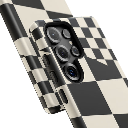 Check Shift Samsung Galaxy Tough Case | Black & White Checkerboard