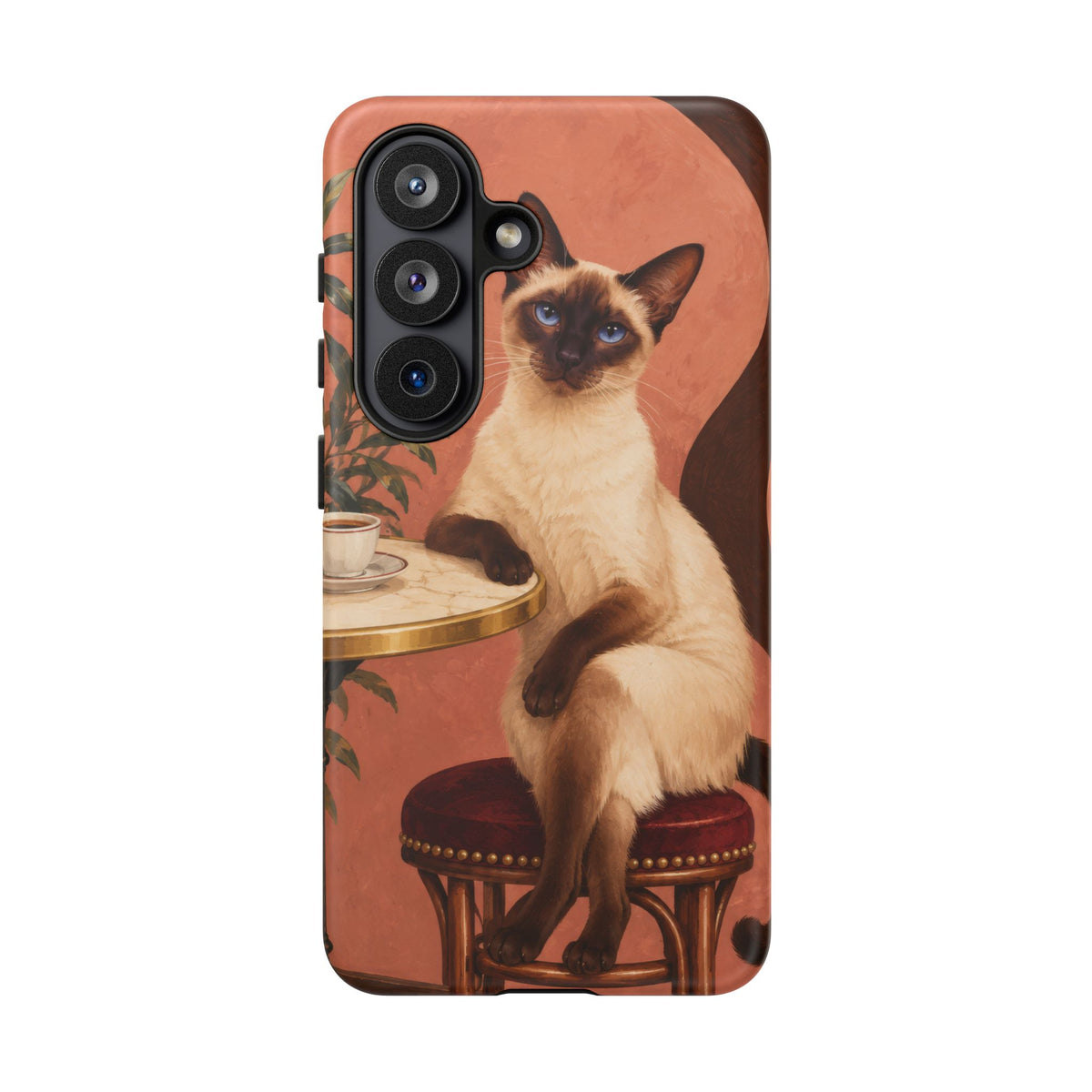 Espresso Cat Club Samsung Galaxy Tough Case | siamese cat