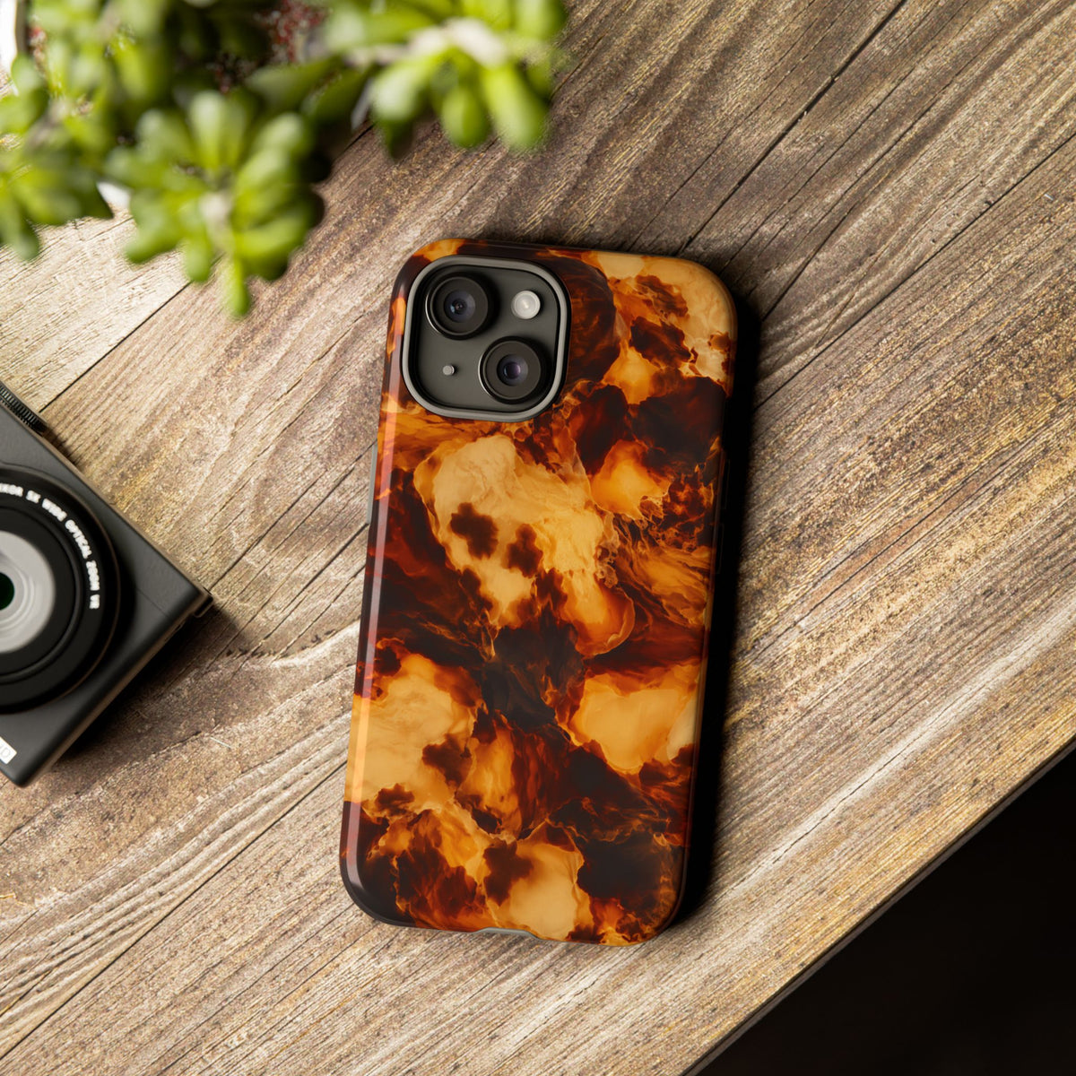 Amber Marble iPhone Tough Case | Amber Mosaic