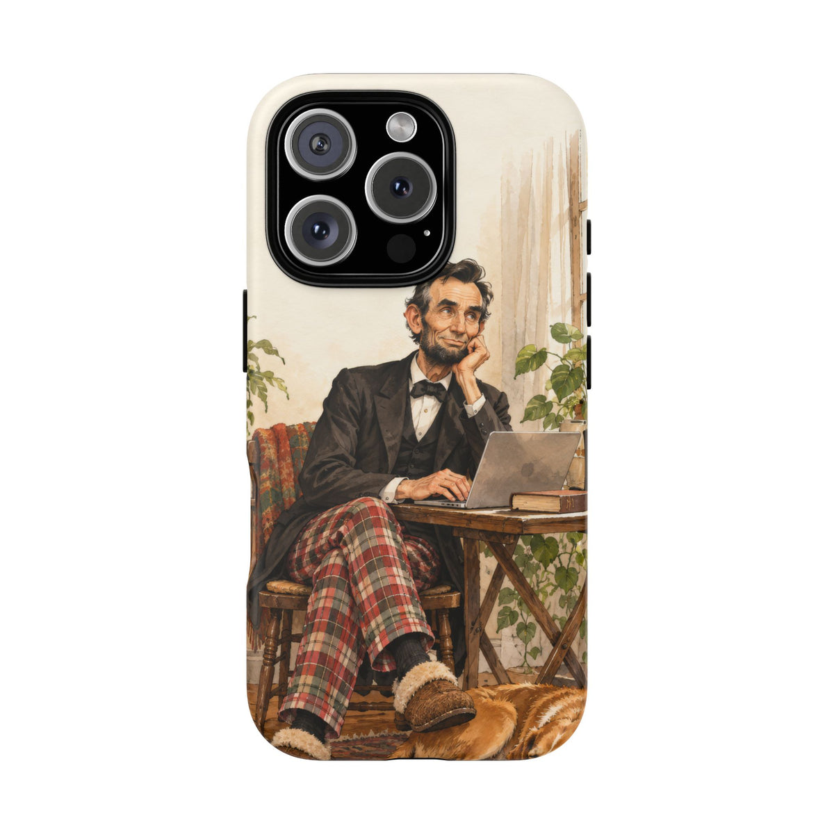 Abe from Home iPhone Tough Case | lincoln work from home