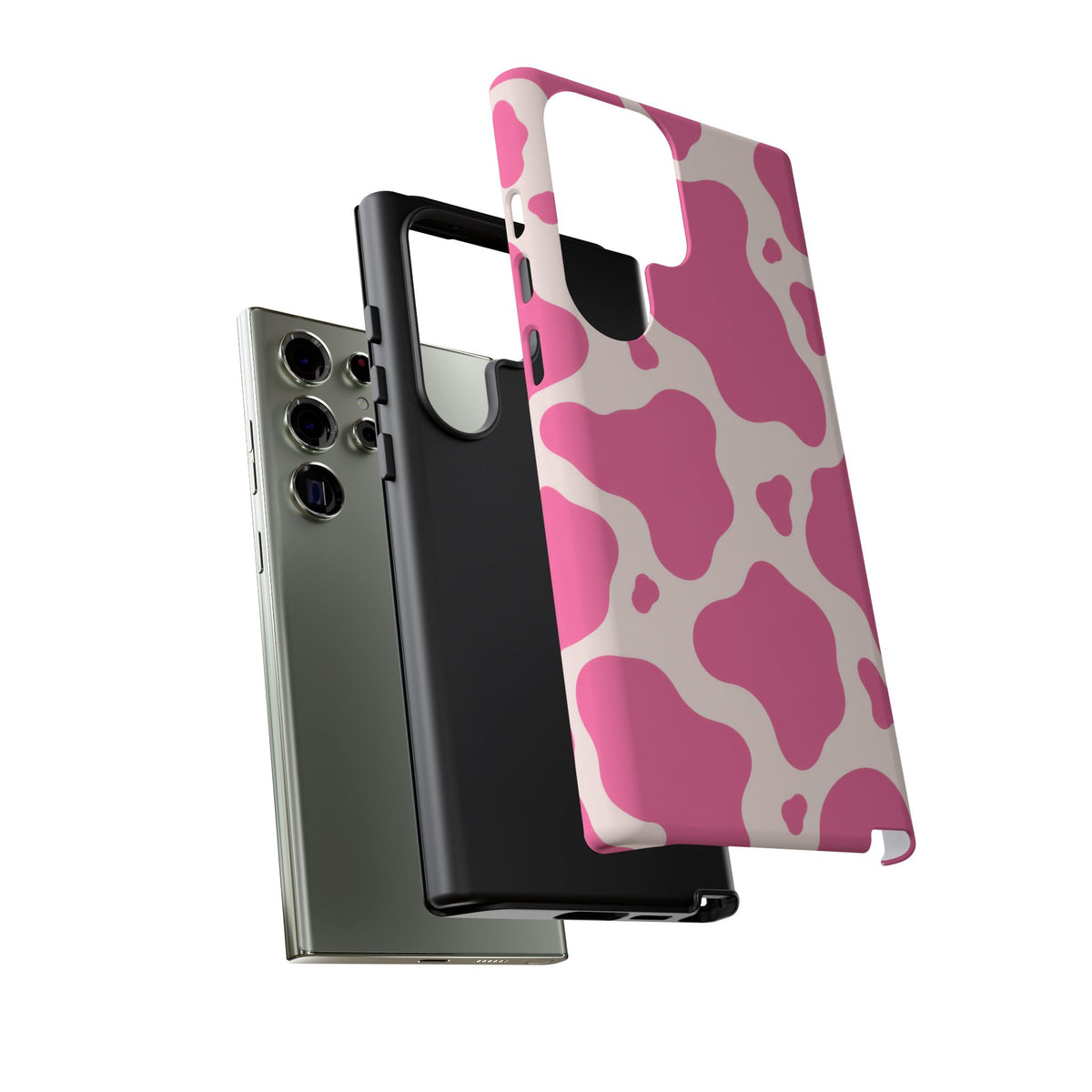 Strawberry Milk Samsung Galaxy Tough Case | Pink Cow Print