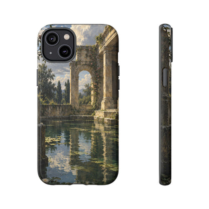 The Flooded Court iPhone Tough Case | Ancient Garden Landscape
