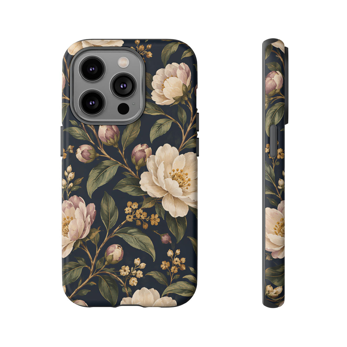 Dark Floral iPhone Tough Case | Midnight Camellia