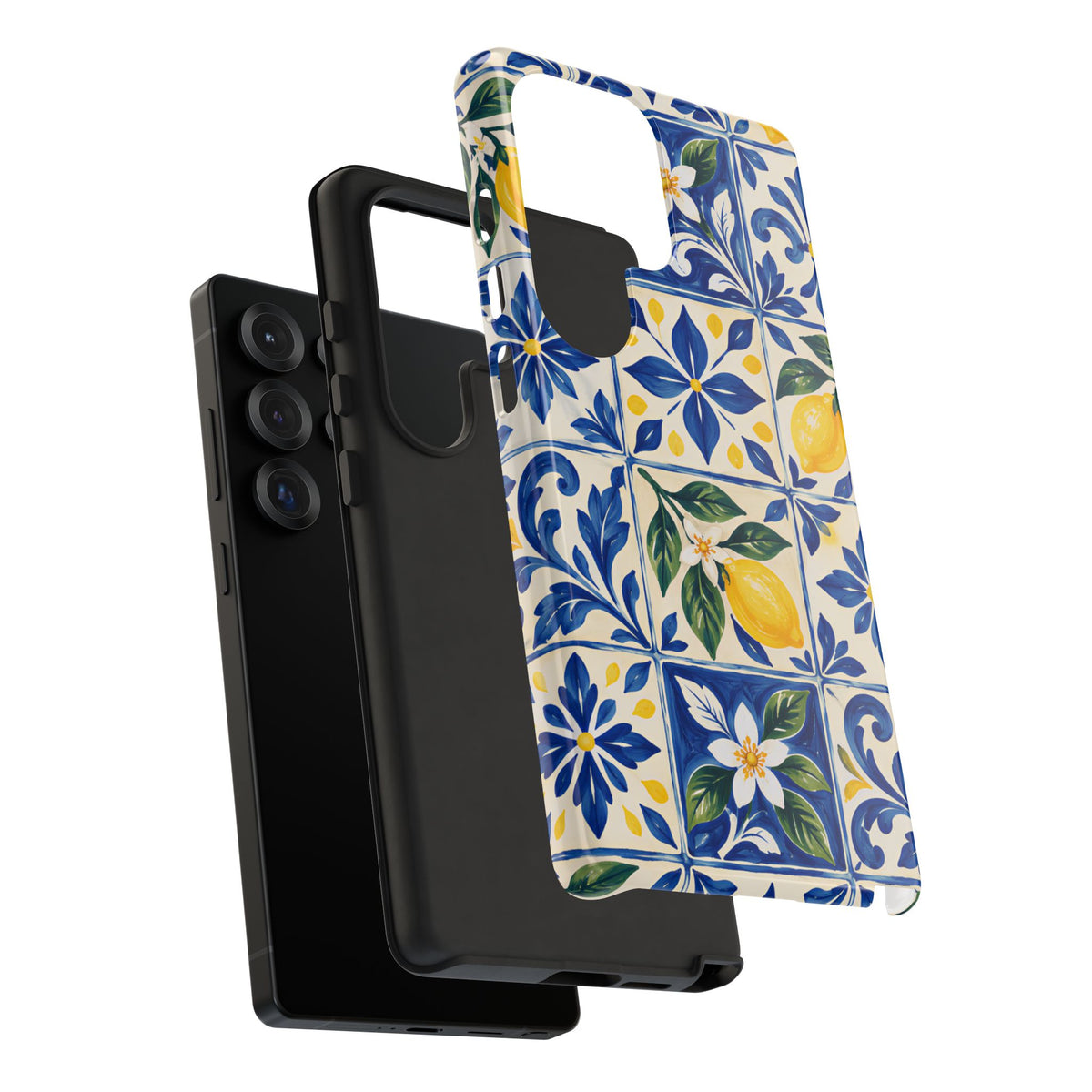 Blue Lemon Tile Samsung Galaxy Tough Case | Azulejo Orchard