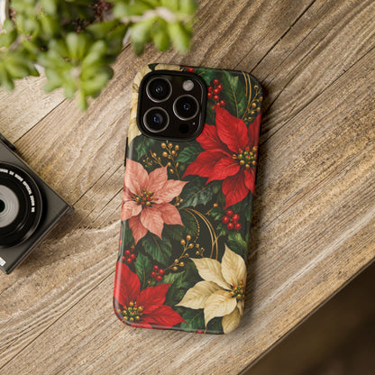 Noel in Bloom iPhone Tough Case | poinsettia