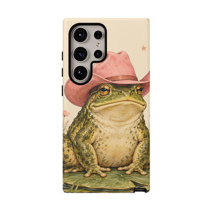 Cowboy Frog Samsung Galaxy Tough Case | Pink Hat Bullfrog