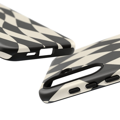 Harlequin Sway Samsung Galaxy Tough Case | Black & White Harlequin