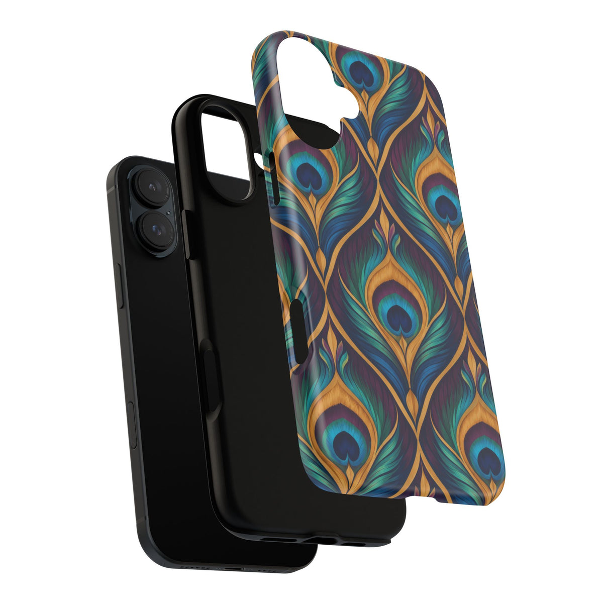 Peacock Nocturne iPhone Tough Case | art deco