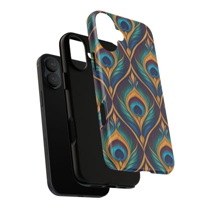Peacock Nocturne iPhone Tough Case | art deco