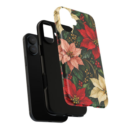 Noel in Bloom iPhone Tough Case | poinsettia
