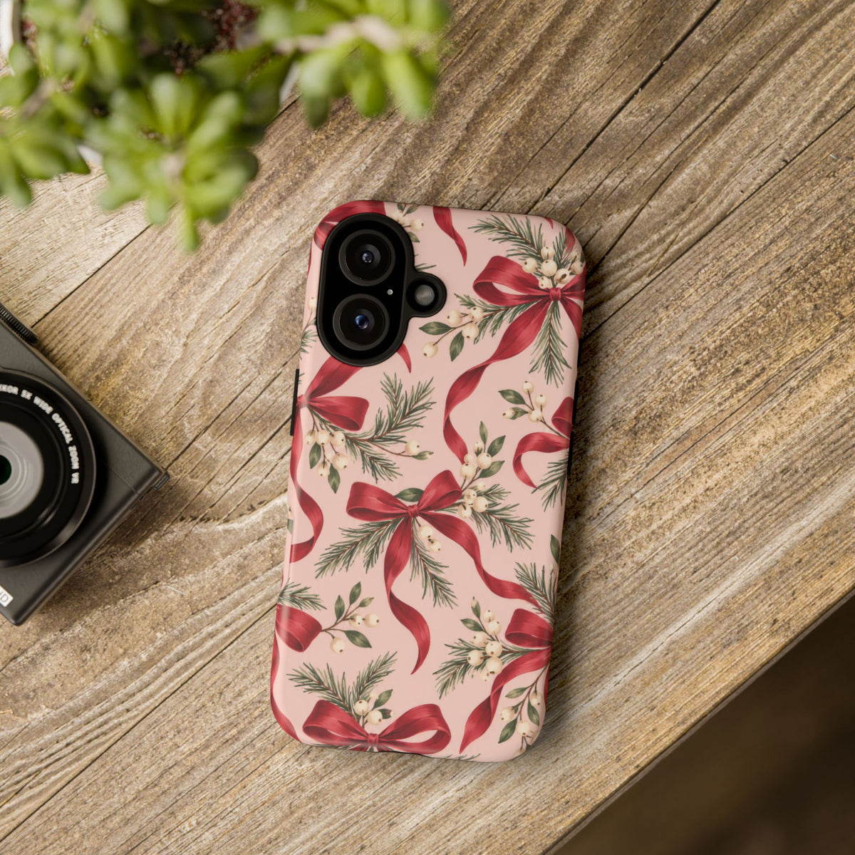 Ribbon Season iPhone Tough Case | christmas bows