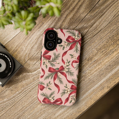 Ribbon Season iPhone Tough Case | christmas bows