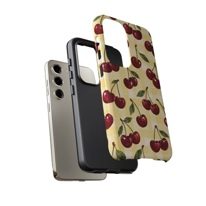 Cherry Gingham Samsung Galaxy Tough Case | Cherry Picnic