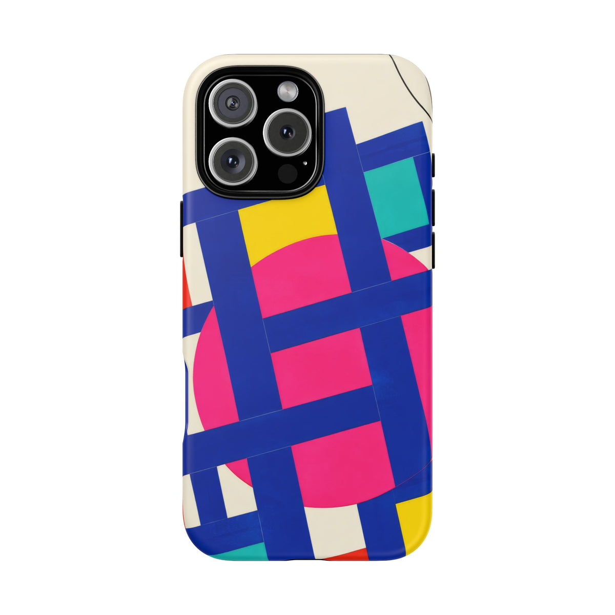 Chromatic Mischief iPhone Tough Case | Geometric Color Block Art