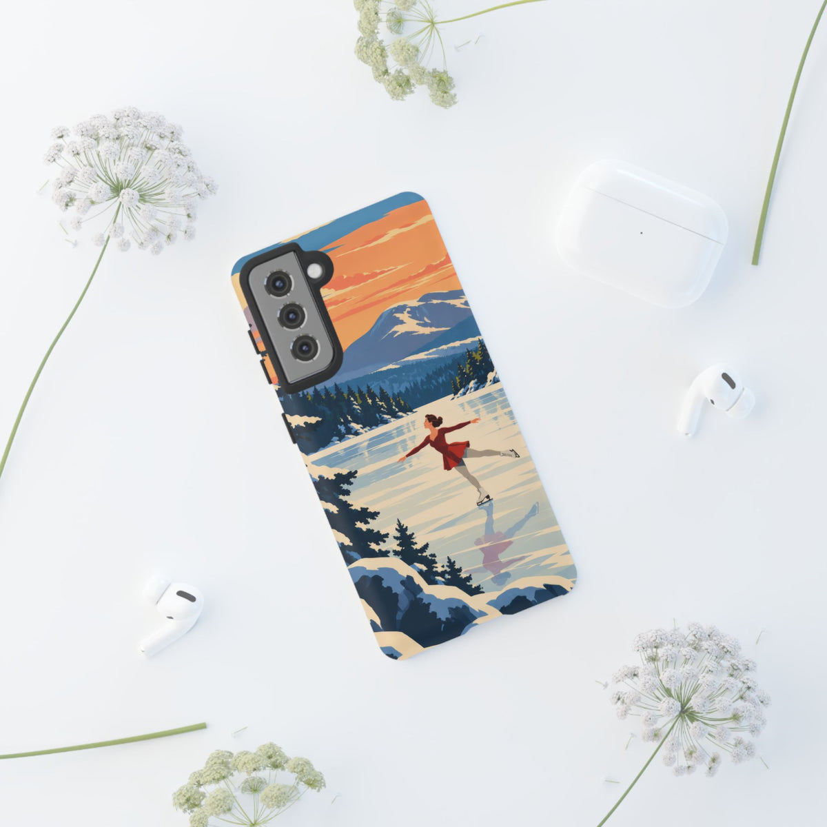 Lake Placid Skater — Winter Glide Samsung Galaxy Tough Case