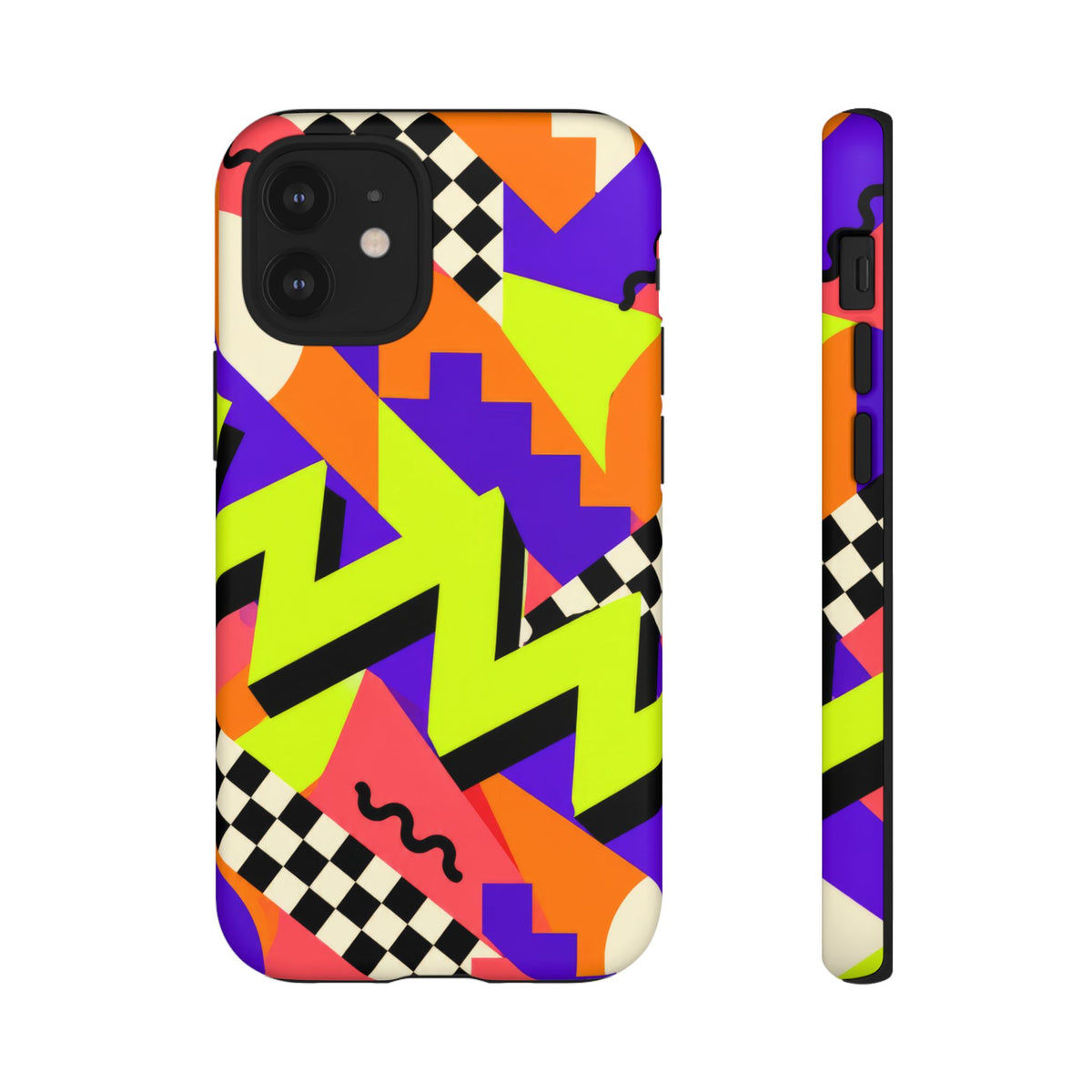 Acid Arcade iPhone Tough Case | Bright Retro Geometry