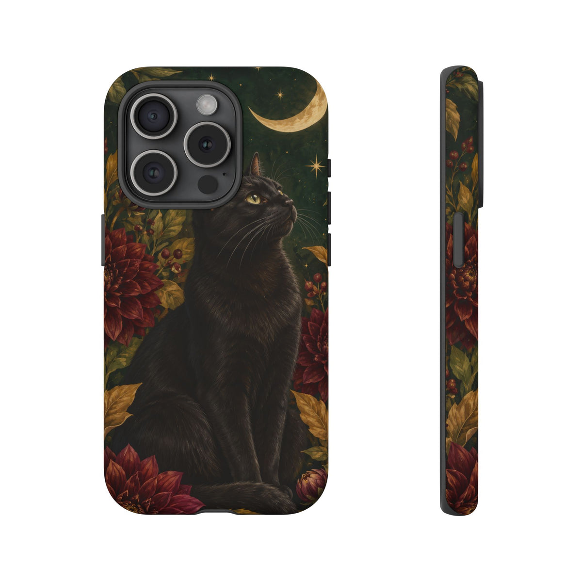 Midnight Familiar iPhone Tough Case | black cat