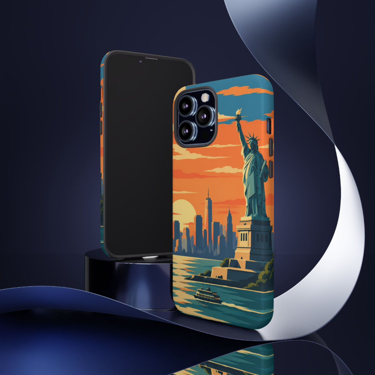 New York City — Harbor Liberty iPhone Tough Case