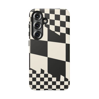 Check Shift Samsung Galaxy Tough Case | Black & White Checkerboard