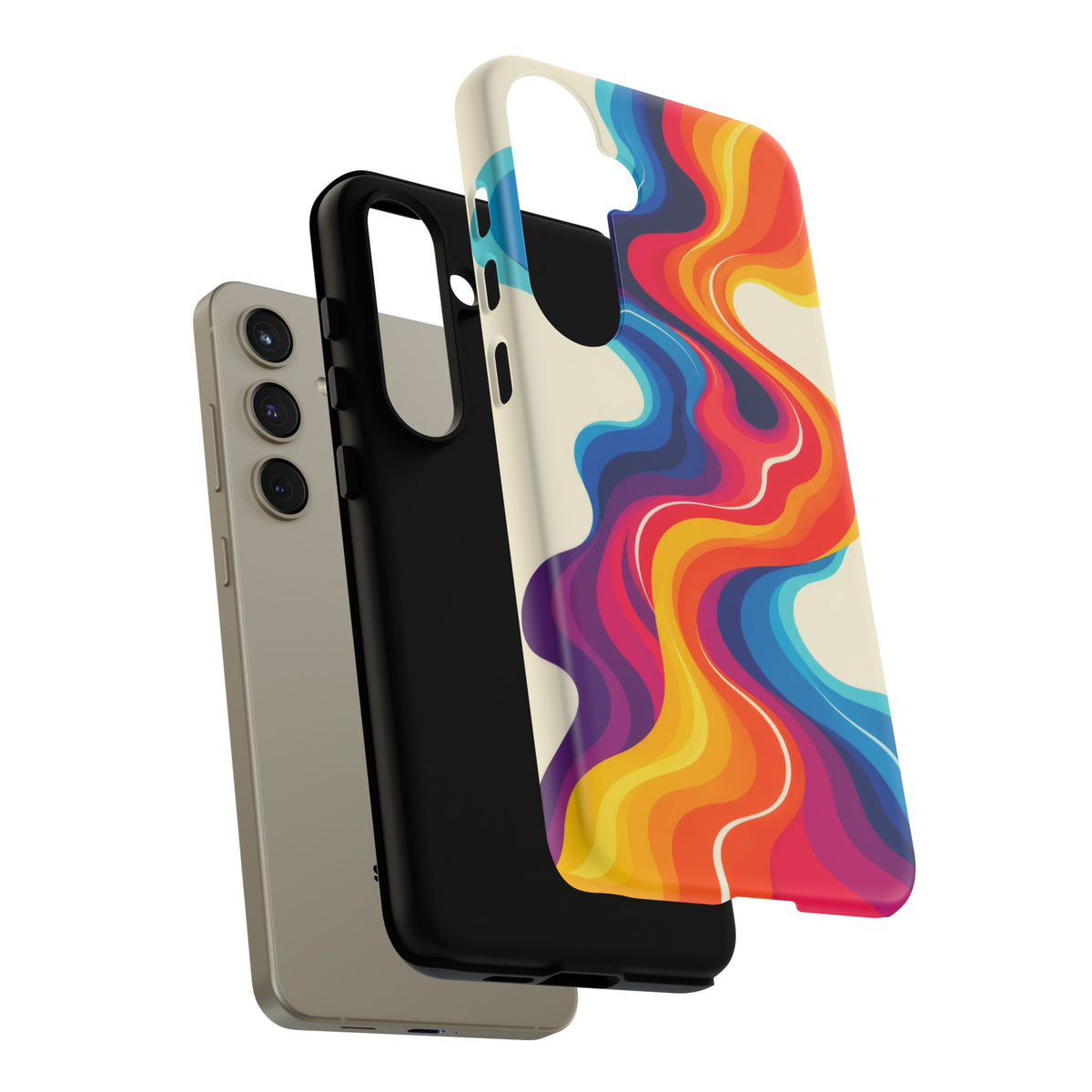 Chromatic Current Samsung Galaxy Tough Case | retro waves