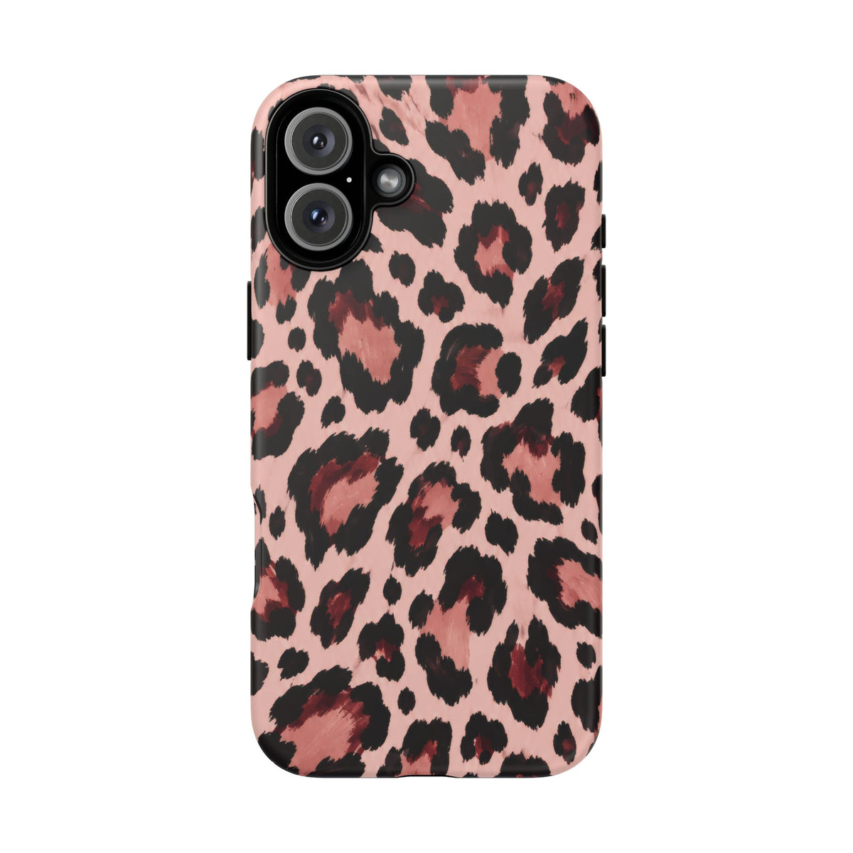 Wild Burgundy iPhone Tough Case | leopard print