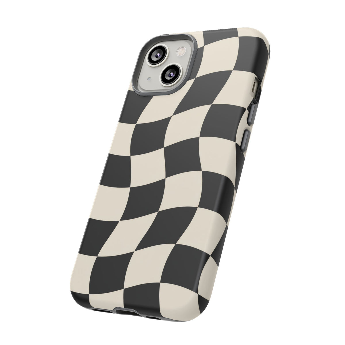 Liquid Check iPhone Tough Case | Wavy Checkerboard
