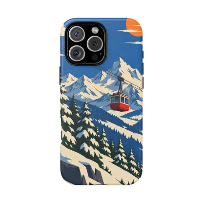 Swiss Skiing — Lift to the Sky iPhone Tough Case