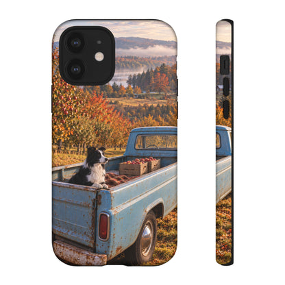 Blue Truck October iPhone Tough Case | border collie