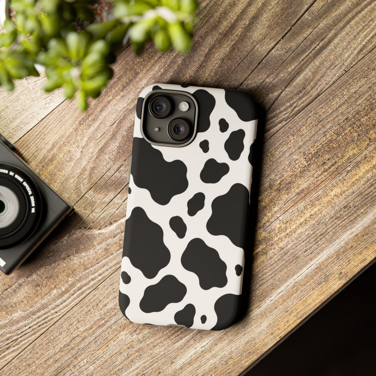 Classic Holstein iPhone Tough Case | Black & White Cow Print